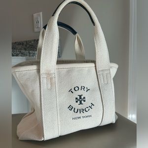 Authentic Tory Burch Canvas Small Tote Bag * Used